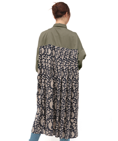 チチカカ |シャンブレープリントコンビワンピース