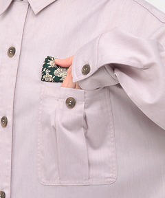 チチカカ |シャンブレープリントコンビワンピース