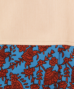 チチカカ |シャンブレープリントコンビワンピース