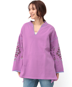 チチカカ |配色裏毛ナバホ刺繍プルオーバー