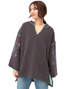 チチカカ |配色裏毛ナバホ刺繍プルオーバー