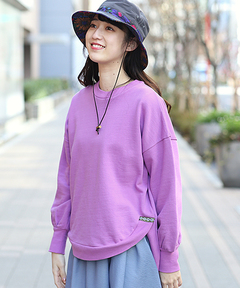 チチカカ |配色裏毛ラウンドヘムプルオーバー