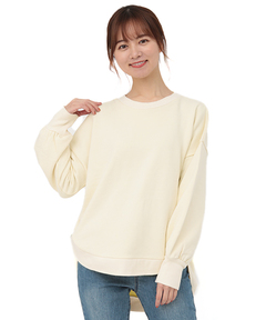 チチカカ |配色裏毛ラウンドヘムプルオーバー