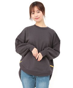 チチカカ |配色裏毛ラウンドヘムプルオーバー