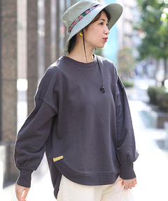 チチカカ |配色裏毛ラウンドヘムプルオーバー