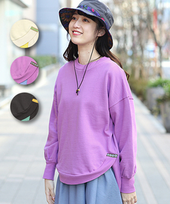 チチカカ |配色裏毛ラウンドヘムプルオーバー