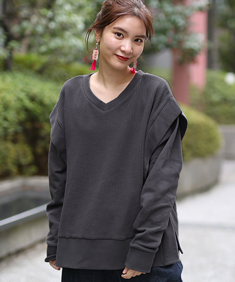 チチカカ |2WAY裏毛&リブプルオーバー