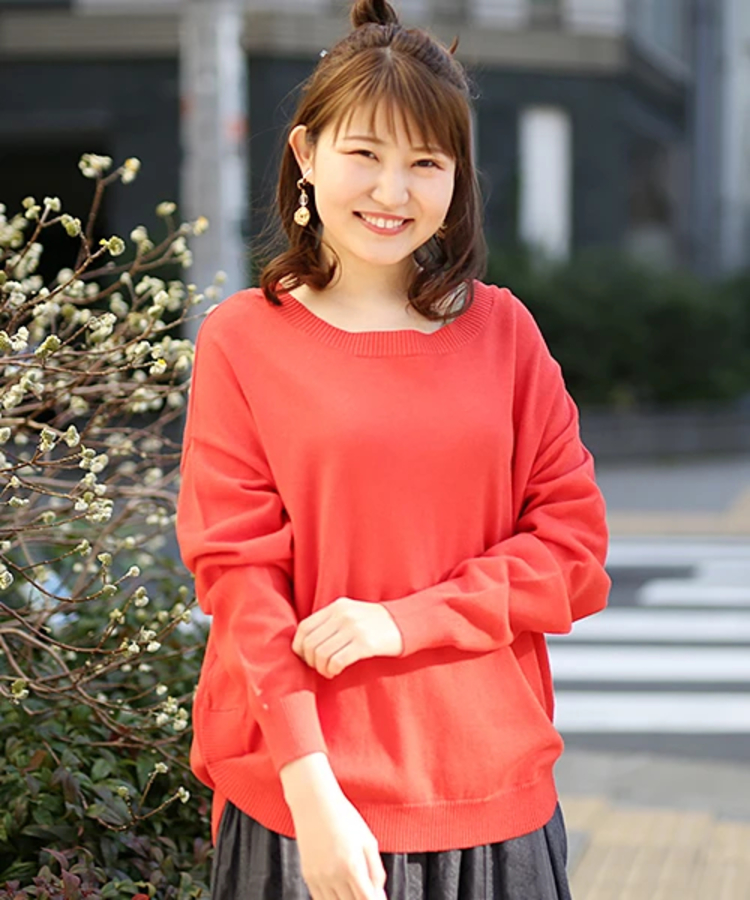 チチカカ |エコベロラウンドヘムニットプルオーバー