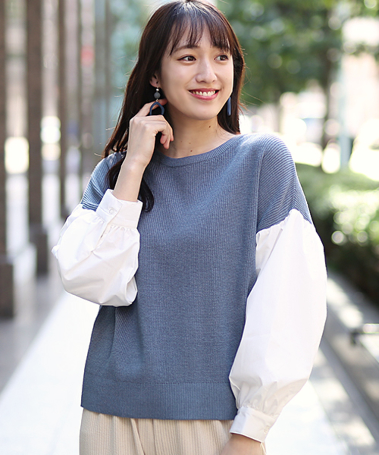 チチカカ |ボリュームパフコンビニットプルオーバー