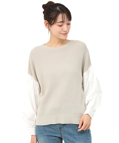 チチカカ |ボリュームパフコンビニットプルオーバー