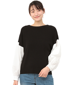 チチカカ |ボリュームパフコンビニットプルオーバー