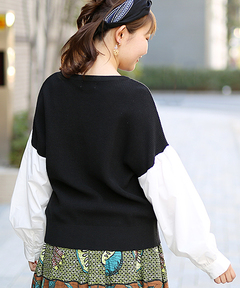 チチカカ |ボリュームパフコンビニットプルオーバー