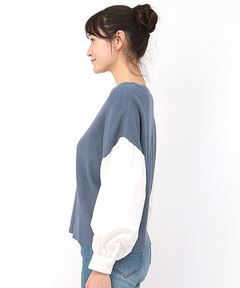 チチカカ |ボリュームパフコンビニットプルオーバー