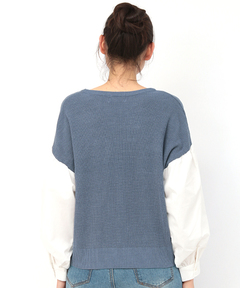 チチカカ |ボリュームパフコンビニットプルオーバー