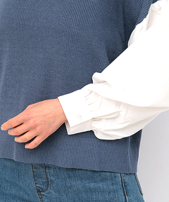 チチカカ |ボリュームパフコンビニットプルオーバー