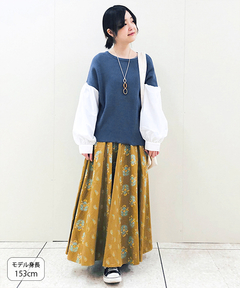 チチカカ |ボリュームパフコンビニットプルオーバー