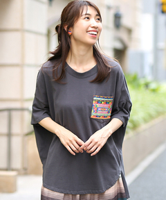 チチカカ |フェアトレードコットンドルマンポケット刺繍プルオーバー