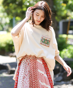 チチカカ |フェアトレードコットンドルマンポケット刺繍プルオーバー