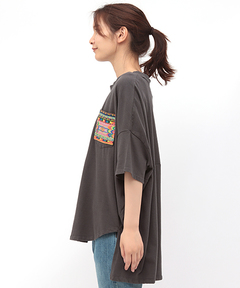 チチカカ |フェアトレードコットンドルマンポケット刺繍プルオーバー