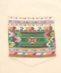 チチカカ |フェアトレードコットンドルマンポケット刺繍プルオーバー