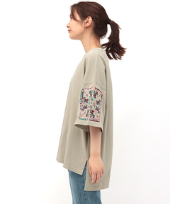 チチカカ |フェアトレードコットン袖刺繍Tプルオーバー