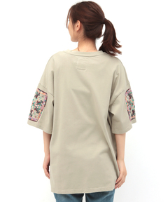 チチカカ |フェアトレードコットン袖刺繍Tプルオーバー