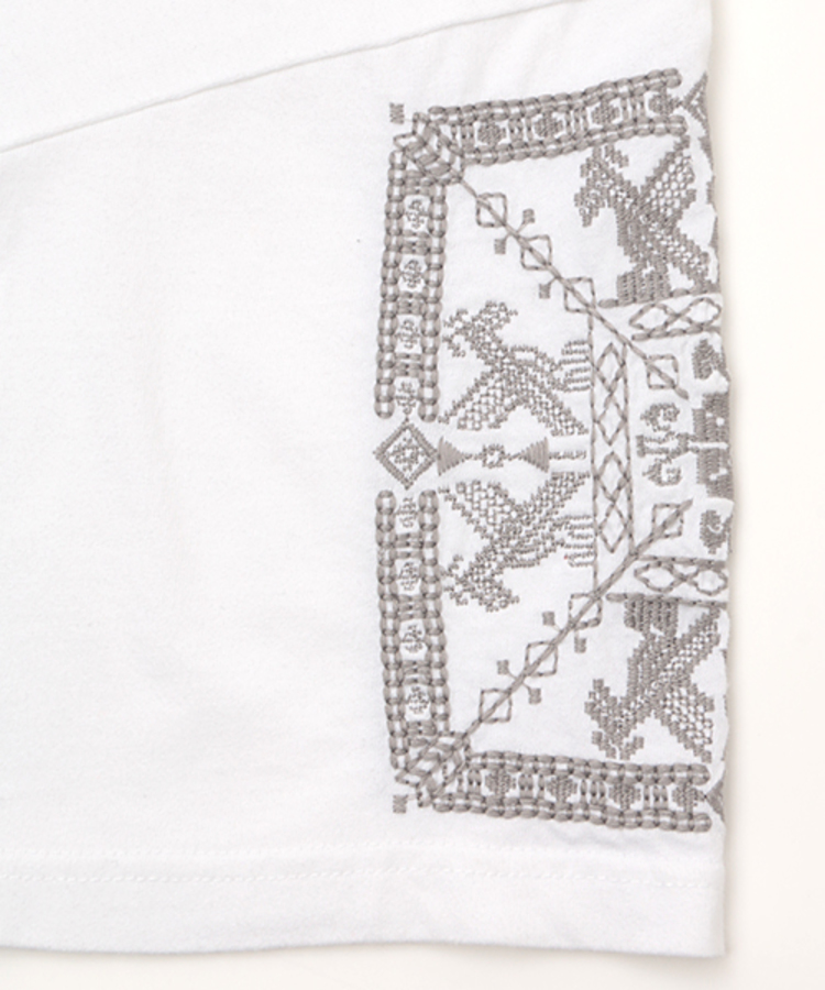 45Rチャメレイオン刺繍の908Tシャツ（インディゴ）: WOMEN｜45R