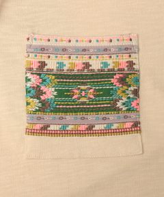 チチカカ |フェアトレードコットンミニ裏毛ポケット刺繍ワンピース