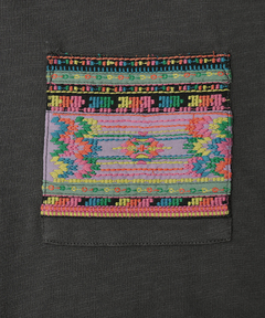 チチカカ |フェアトレードコットンミニ裏毛ポケット刺繍ワンピース