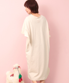 チチカカ |フェアトレードコットンミニ裏毛ポケット刺繍ワンピース