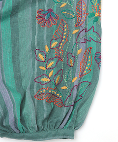 チチカカ |マルチストライプ刺繍ワンピース