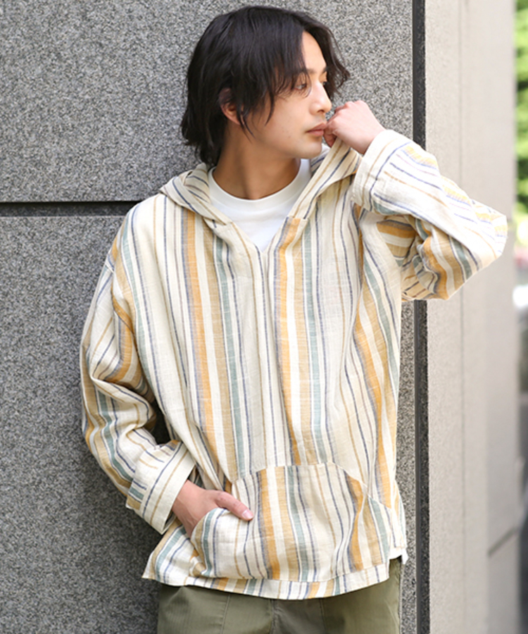 マルチストライプメキシカンプルオーバー / Tシャツ・カットソー