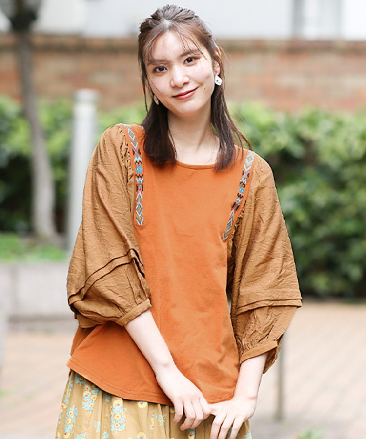 チチカカ |ギャザースリーブプルオーバー