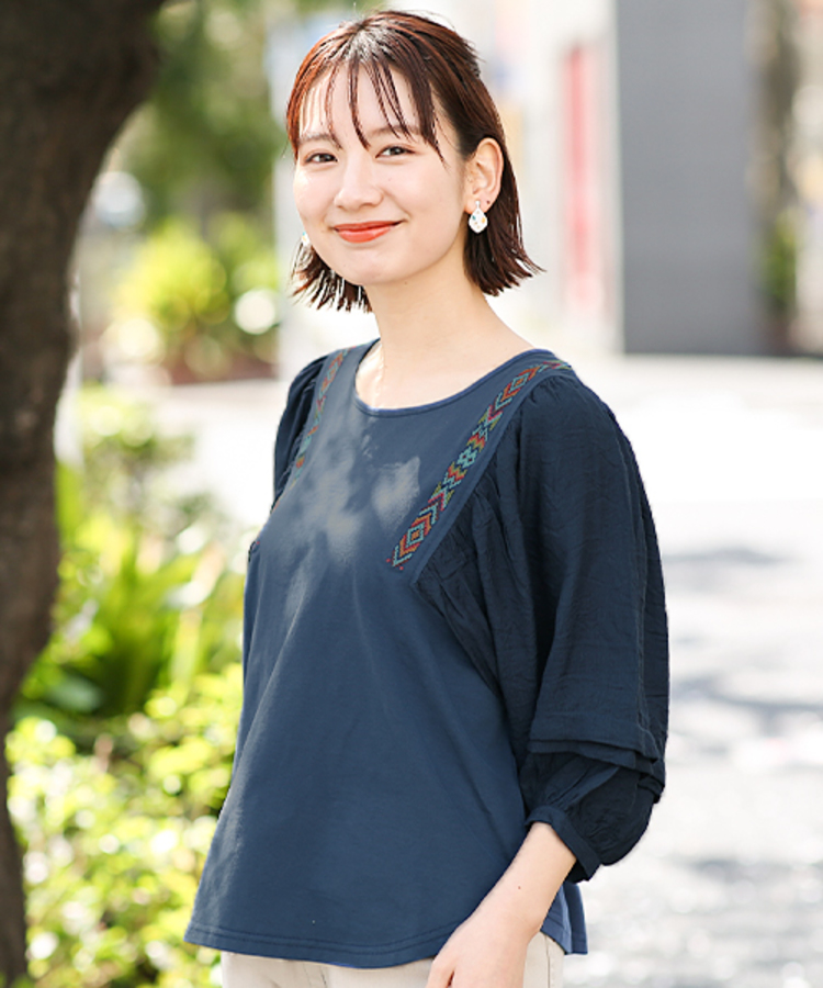 チチカカ |ギャザースリーブプルオーバー