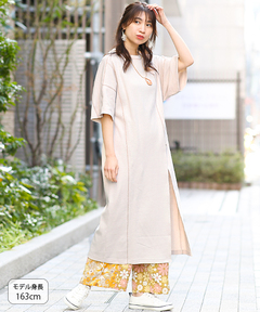 チチカカ |ステッチカラーハニカムワンピース