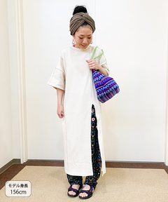 チチカカ |ステッチカラーハニカムワンピース