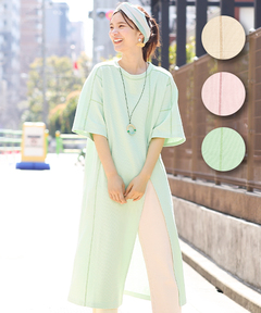 チチカカ |ステッチカラーハニカムワンピース