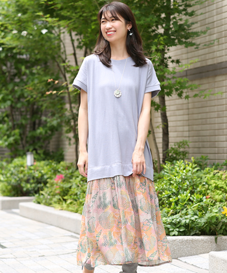 チチカカ |シーボタニカルシフォンプリントワンピース