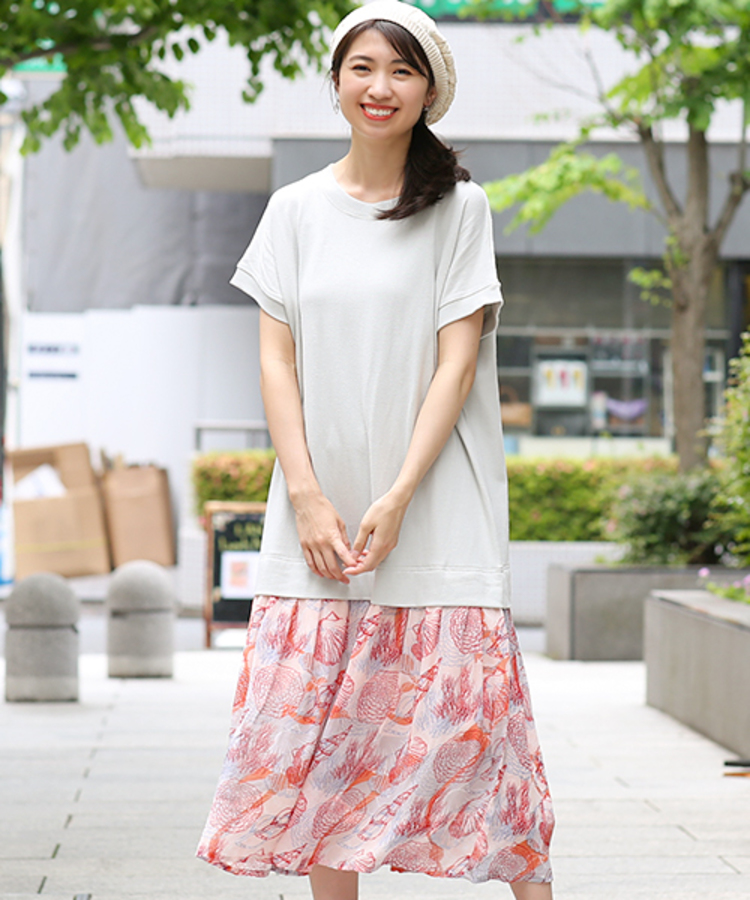 チチカカ |シーボタニカルシフォンプリントワンピース