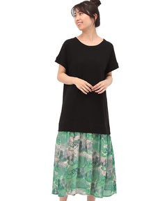 チチカカ |シーボタニカルシフォンプリントワンピース