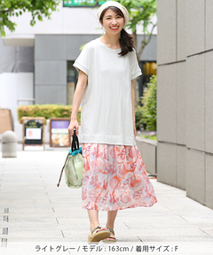 チチカカ |シーボタニカルシフォンプリントワンピース