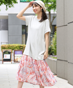 チチカカ |シーボタニカルシフォンプリントワンピース