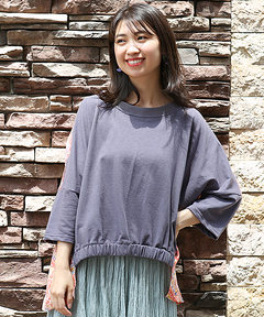 チチカカ |クロシェブロックプリントプルオーバー