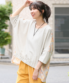 チチカカ |クロシェブロックプリントプルオーバー