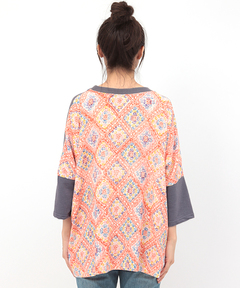 チチカカ |クロシェブロックプリントプルオーバー