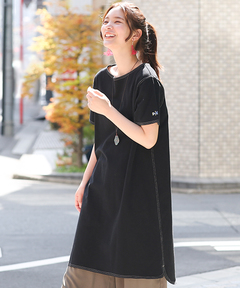 チチカカ |ワンポイント刺繍Tシャツワンピース