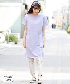 チチカカ |ワンポイント刺繍Tシャツワンピース