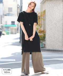 チチカカ |ワンポイント刺繍Tシャツワンピース