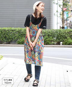 チチカカ |ワンポイント刺繍Tシャツワンピース