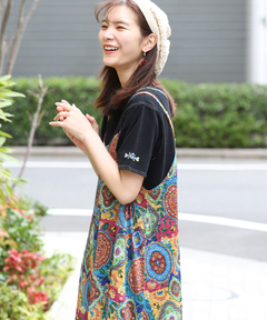 チチカカ |ワンポイント刺繍Tシャツワンピース